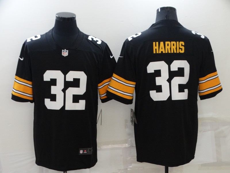 Men's Pittsburgh Steelers Franco Harris #32 Black Jersey